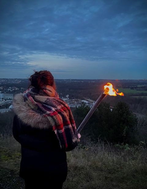 Fackelwanderung über die Halde Hoheward